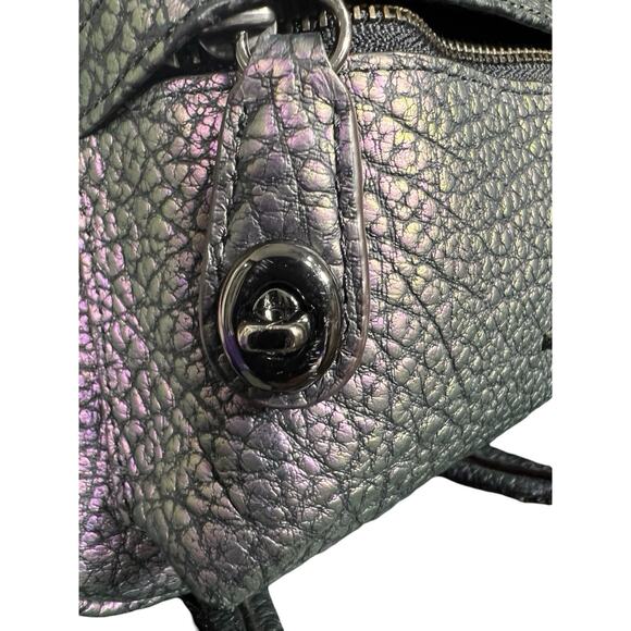 Coach Hologram Leather Mini Campus Backpack Oil Slick F37999 Color Shifting - Picture 13 of 16